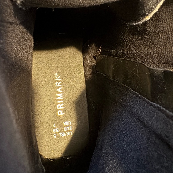 Primark Purple Metallic Grunge Festival Goth 90s Lace Up Combat Rain Boots - Picture 6 of 6